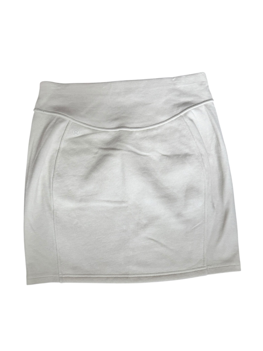 Lululemon Scuba High Rise Mini Skirt Bone Softstreme Athleisure M CC12 - Picture 4 of 8